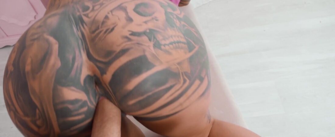 Inked booty whore breathtaking porn video